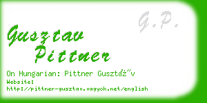 gusztav pittner business card